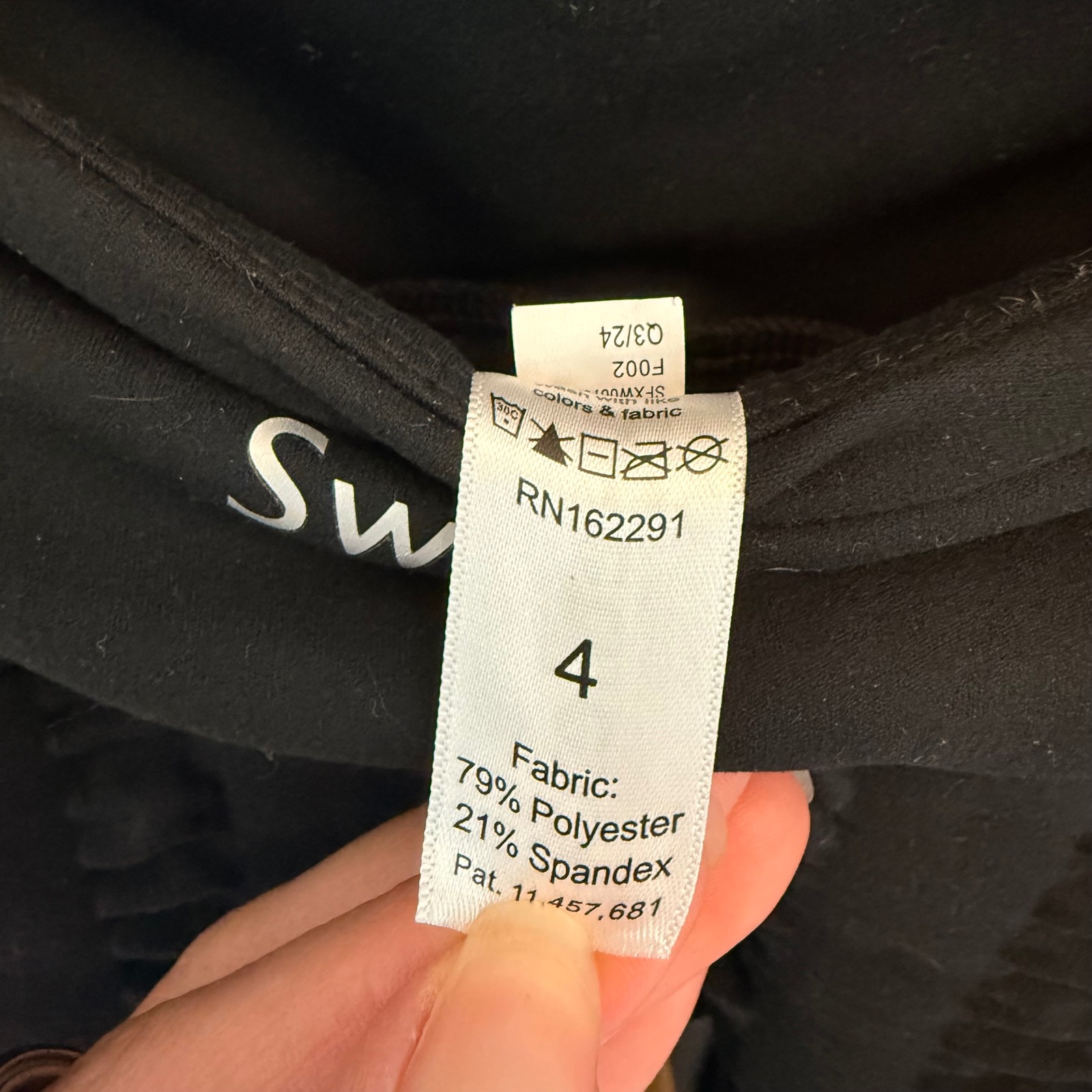 Sweetflexx Resistance Leggings Black Ruched High Waist Pockets Size 4 New — image 4 of 8